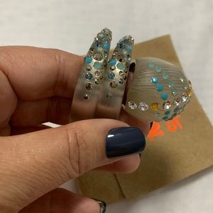 Alexis Bittar earings and ring size 7